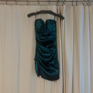 Arden B Strapless Teal Dress